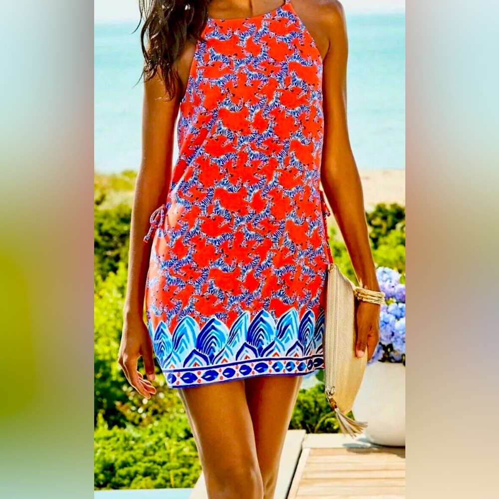 NEW Lily Pulitzer Romper Size 0 Picante Coral Heebee Pearl Romper